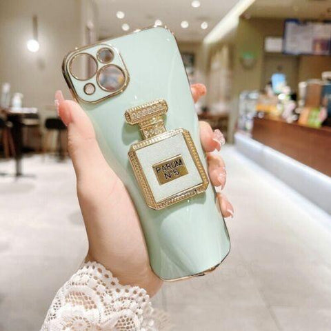 Bling Perfume Bottle Handbag TPU Case Cover For iPhone 13 14 XR/ Samsung S22-PA00165-Veeddydropshipping