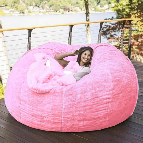 Bean Bag Cover Ultra-soft Lazy Sofa Cover-HA01559-Veeddydropshipping