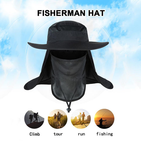 Unisex Visor Fishing Hat Sun Protector Cap UV Protection Face Neck  Protection -OS01079-Veeddydropshipping