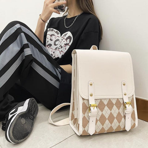 Purses High Quality Leather Female Vintage Bag School Bags Travel Bagpack-BS00051-Veeddydropshipping