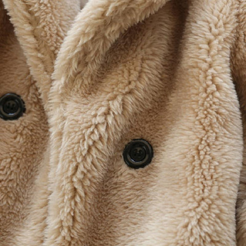 2-9Y Kids Girls Faux Fur Coats 2022 Winter Thicken Warm Mid-length-TB01221-Veeddydropshipping