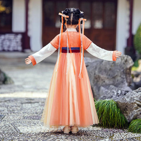 Girls Hanfu Chinese Style Dresses 2022 New Children&#39;S Tang-TB00866-Veeddydropshipping