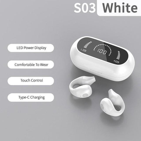 NEW Bone Conduction Earphone Bluetooth 5.2 Ear Clip on Ear Earring-Veeddydropshipping