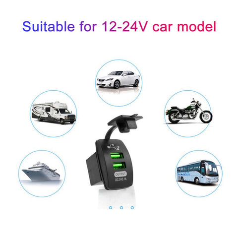 Car Charger USB 5V 3.1A Universal Waterproof Dual USB-PA01171-Veeddydropshipping