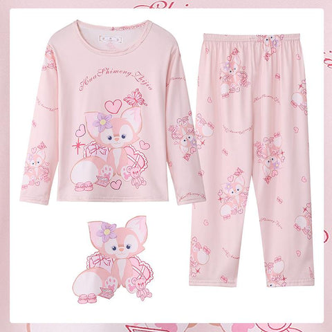 Disney Elsa Anna Frozen Pajamas Sets Cartoon Print Nightwear-TB01053-Veeddydropshipping