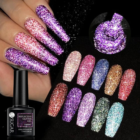 7.5ml Reflective Glitter Gel Nail Polish Winter Color Sparkling -BH01009-Veeddydropshipping