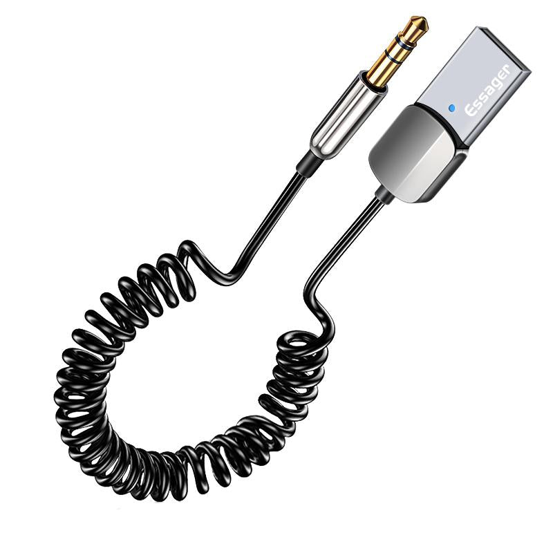 Wireless Bluetooth 5.0 Receiver Adapter Handsfree Car Speaker 3.5mm Jack -CE01105-Veeddydropshipping