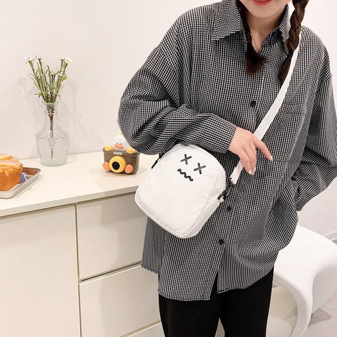 Kawaii Women Canvas Bag Cartoon Harajuku Chic Ins Shopper Bag-BS00393-Veeddydropshipping