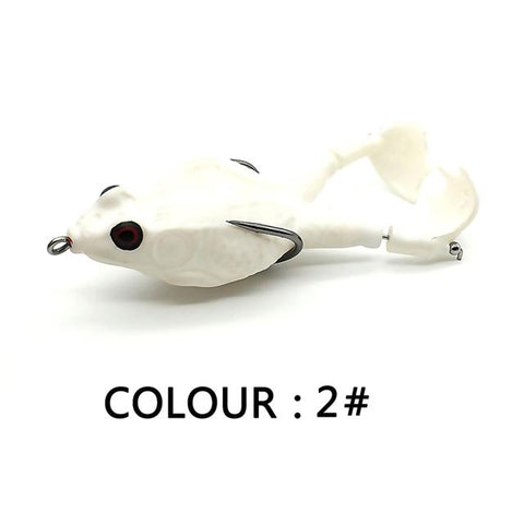 Frog Type Topwater Lure Silicone Thunder Fishing Lure 8/9/10 CM Double Propeller Soft -OS00384-Veeddydropshipping