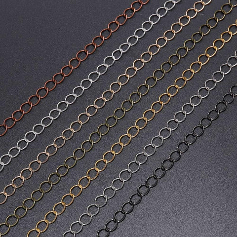 Long Open Link Ring Extension Necklace Chains Chain For Jewelry Making -JW01581-Veeddydropshipping