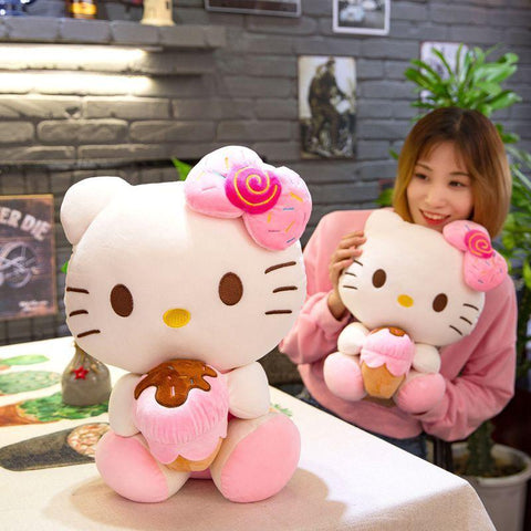 Hello Kitty Kawaii Plush Toys Dolls Ice Cream Soft Stuffed Pillow-TB01564-Veeddydropshipping