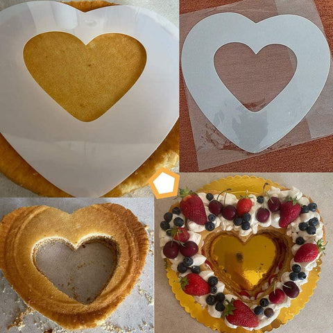 Heart-shaped Cake Stencils Baking Templates-HA01209-Veeddydropshipping