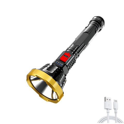 Big Strong Light LED Flashlight USB Rechargeable Tactical Hunting-TI00784-Veeddydropshipping