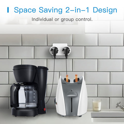 Meross HomeKit 2 In 1 WiFi Smart Plug Dual Outlet EU Smart Socket Remote-TI01111-Veeddydropshipping