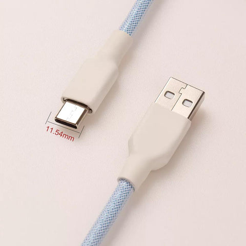 Custom Paracord Coiled Mechanical Keyboard Usb Data Cable GX16 -CE00013-Veeddydropshipping