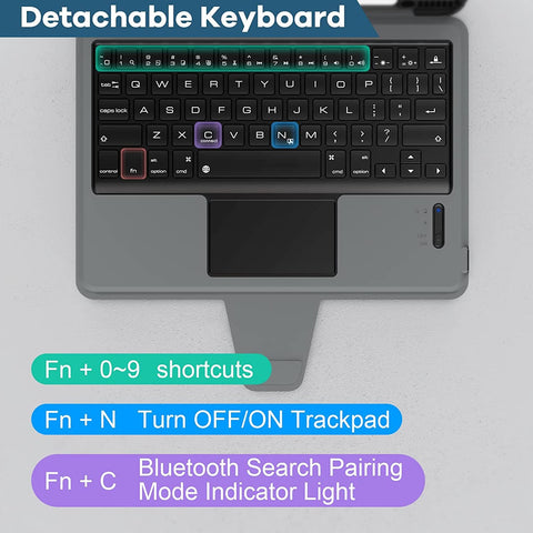 Bluetooth Keyboard Case Touch Pad Protective Case-Veeddydropshipping