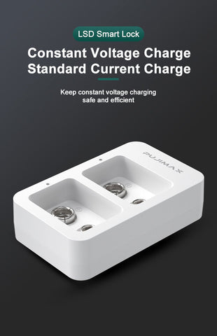 2 Slots 9V Smart Fast Battery Charger With LED Indicators USB Cable-CE00092-Veeddydropshipping