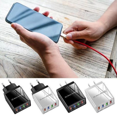 USB Wall Charger Multiport 3.0 Fast Charging Block For All USB Charging Devices-PA00372-Veeddydropshipping