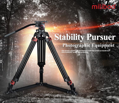 MTT609A Professional Heavy Duty Hydraulic Head Ball Camera Tripod -CE00281-Veeddydropshipping