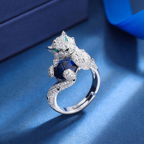 Charms Trend Personality Animal Leopard Ring  -JW00423-Veeddydropshipping