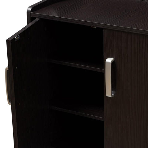 Modern Wenge Brown Shoe Cabinet-HA01570-Veeddydropshipping