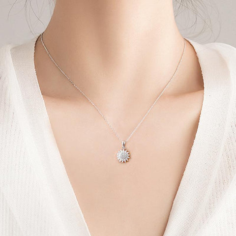 Sunflower Pendant Necklace for Women Jewelry Luxury-JW01192-Veeddydropshipping