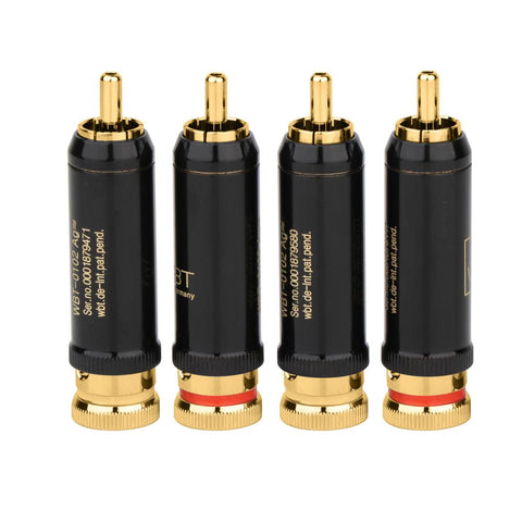 HIFI 0102Ag rhodium-plated rca plug for audio signal cable-CE00017-Veeddydropshipping