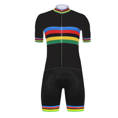 Black 2020 World Champion Cycling Jersey Set Pro Cycling Clothing Men Race Road -OS00459-Veeddydropshipping