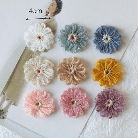 Knitting Flower Applique Patches DIY Craft-HA00049-Veeddydropshipping