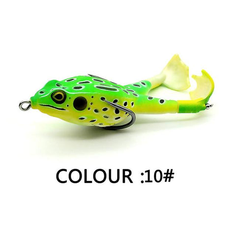 Frog Type Topwater Lure Silicone Thunder Fishing Lure 8/9/10 CM Double Propeller Soft -OS00384-Veeddydropshipping
