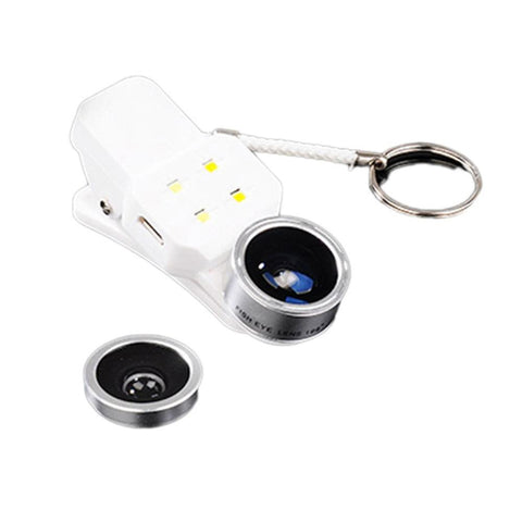 4 In 1 HD Ultra Wide Angle Mobile Lens with Selfie Ring Lamp-PA01239-Veeddydropshipping