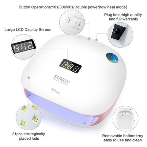 Nail Lamp 48W UV LED Nail Dryer Manicure Nail Art -BH01073-Veeddydropshipping
