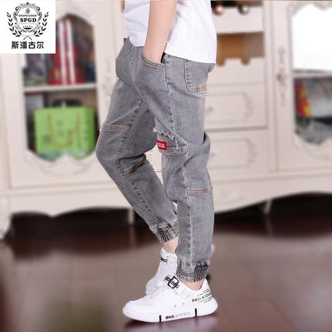 4-18T Fashionable Jeans For Boys Children&#39;s Jeans 2021 Spring-TB01289-Veeddydropshipping