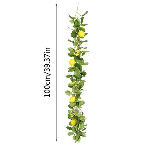Hanging Lemon Rattan Garland Front Door Decor-HA00338-Veeddydropshipping