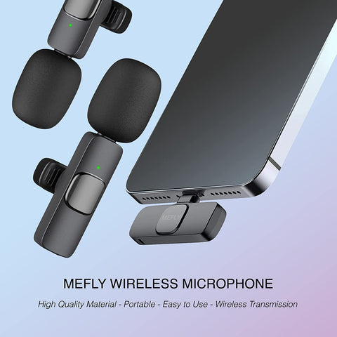 Portable Wireless Lavalier Microphone Mini Stereo Mic for IPhone Android -CE01265-Veeddydropshipping