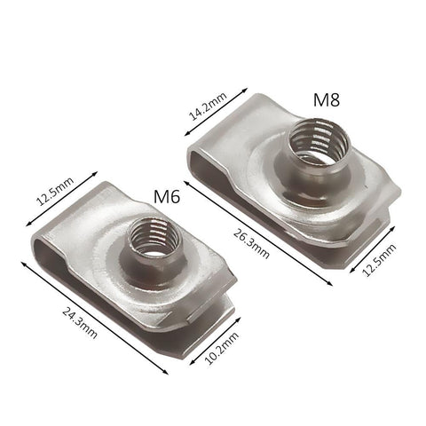 Clips with Thread M8 M6 8mm 6mm Reed Nut Leaf Spring-AM01314-Veeddydropshipping