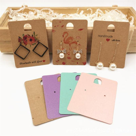 50pcs Paper Display Stand Cards Earring Showcase Packaging -JW01672-Veeddydropshipping