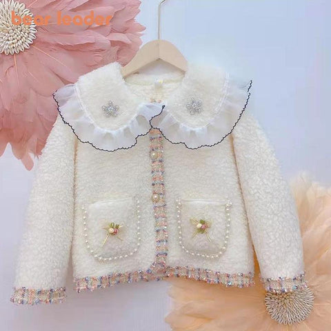 Kids Jackets Girls Winter Fur Coat Casual Toddler Clothes-Veeddydropshipping