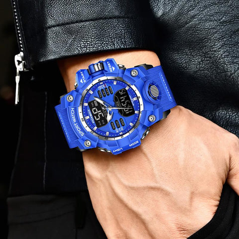 Outdoor Sport Quartz Man Watches Waterproof Dual Display-JW00795-Veeddydropshipping