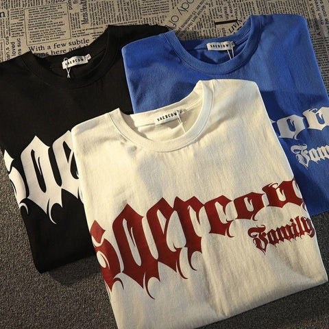 short sleeved t shirt men European and American
