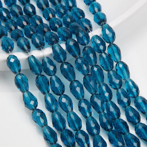 Spacer Water Drop Beads Shine Glass Crystal Bead-JW01496-Veeddydropshipping
