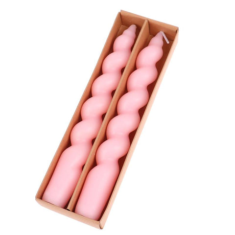 Spiral Decorative Taper Candles Home Decor-HA00355-Veeddydropshipping