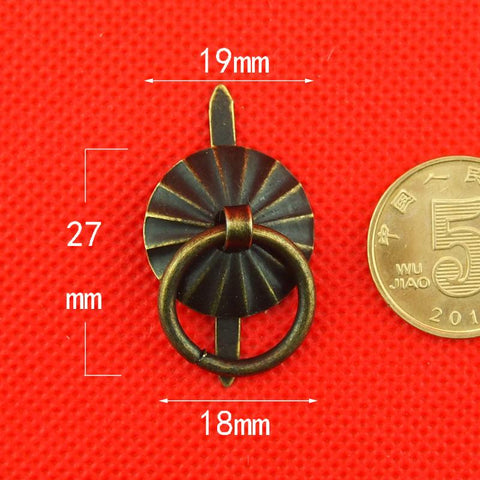 Bronze Knobs Small Ring Pulls-HA00076-Veeddydropshipping