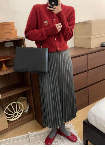 High-end embroidered cashmere sweater long-sleeved-WF00037-Veeddydropshipping