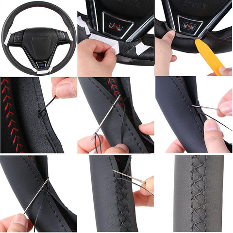 Wheel Cover For Kia Sorento 2015 Black Artificial Leather-AM01378-Veeddydropshipping