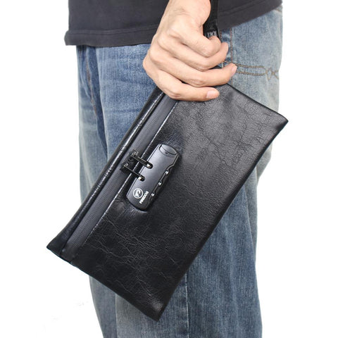 Bag with Combination Lock Carbon Lined Odor Proof Bag-BS00207-Veeddydropshipping