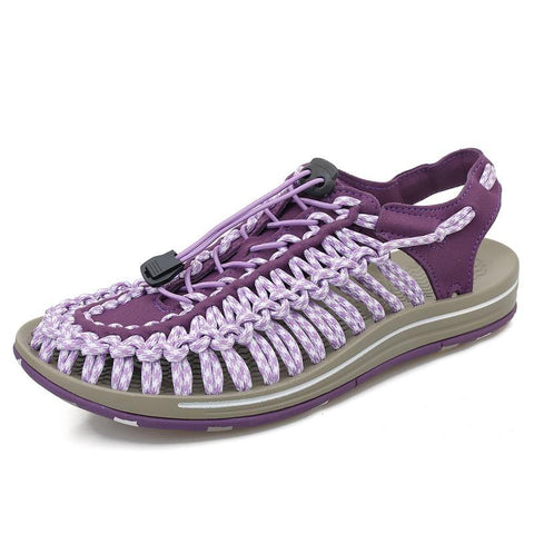 Handmade Weaving Design Beach Shoes Breathable Casual Flat-BS00826-Veeddydropshipping
