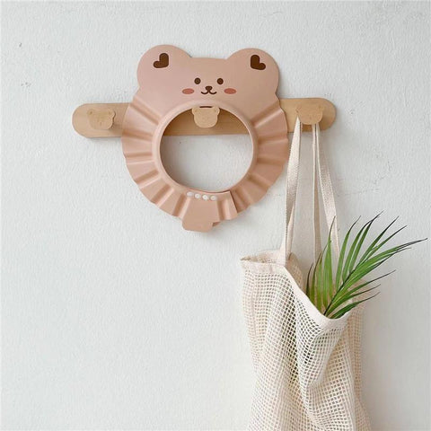 Adjustable Baby Bath Shower Shampoo Cap Cartoon Bear Hair Wash-TB00728-Veeddydropshipping