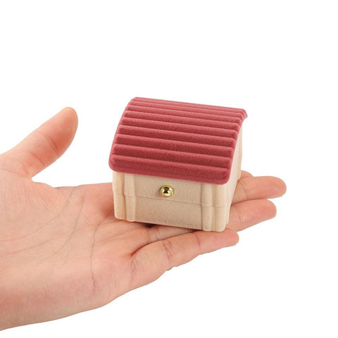 Flip Jewelry Box Flocking Earrings Ring Storage Case-HA00810-Veeddydropshipping