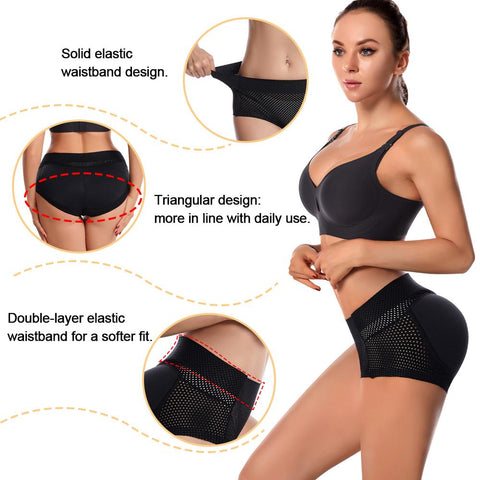 Seamless Fake Booty Hip Pad Panties-WF00781-Veeddydropshipping